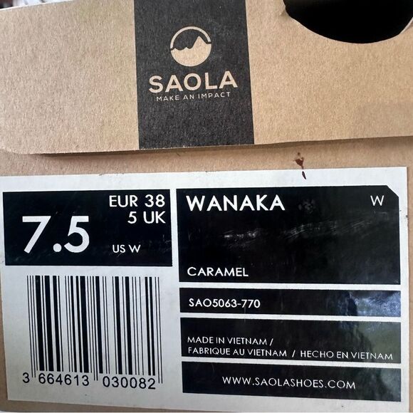 SAOLA Wanaka Waterproof Vegan Boots Sneakers Size 7.5 - Picture 11 of 12